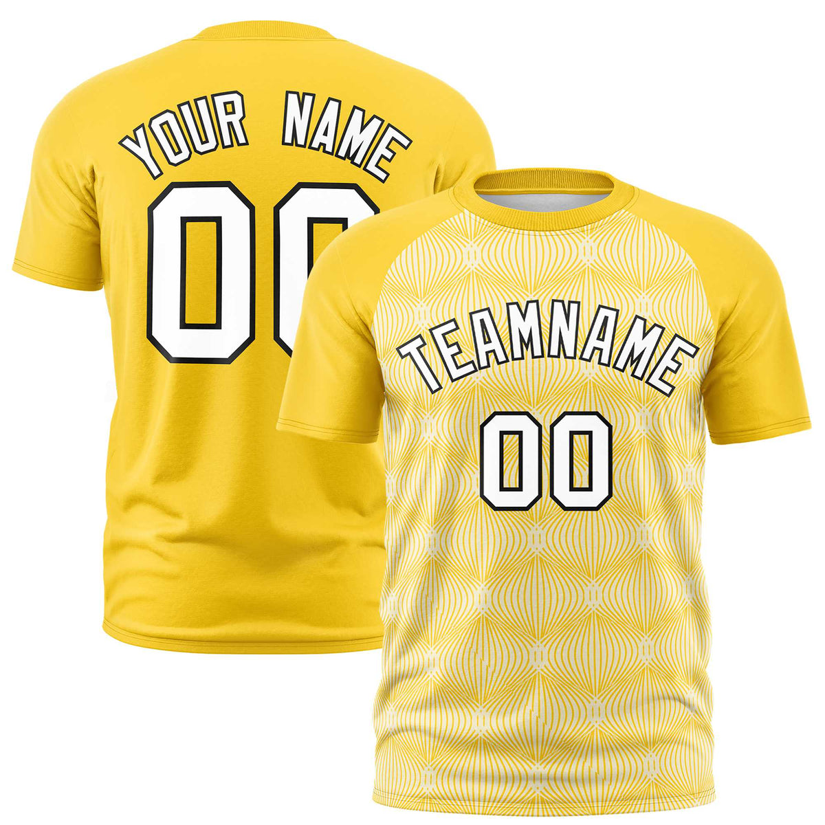 Custom Gold 01 Personalized Line Pattern Performance T-Shirt