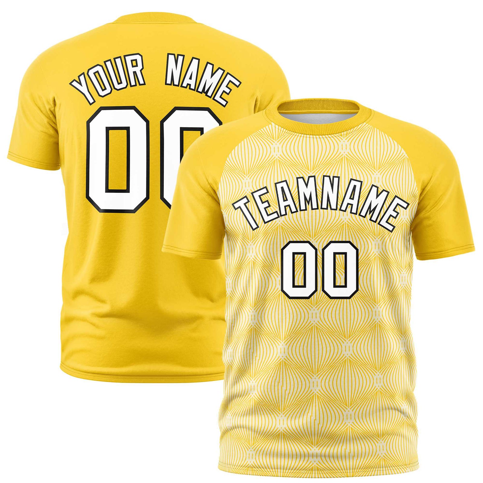 Custom Gold 01 Personalized Line Pattern Performance T-Shirt