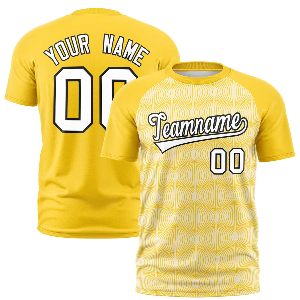 Custom Gold 01 Personalized Line Pattern Performance T-Shirt