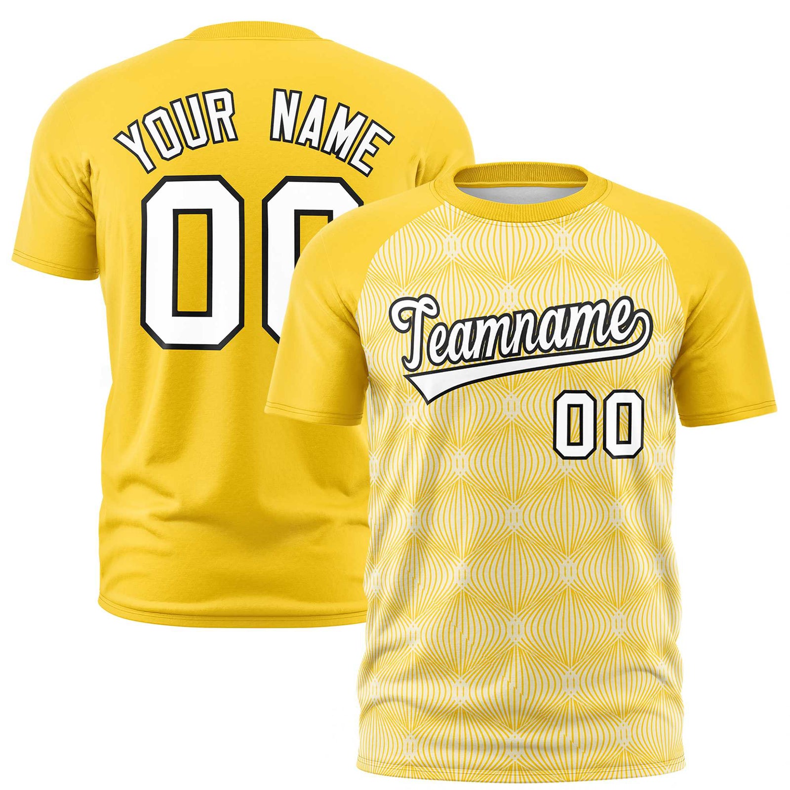 Custom Gold 01 Personalized Line Pattern Performance T-Shirt