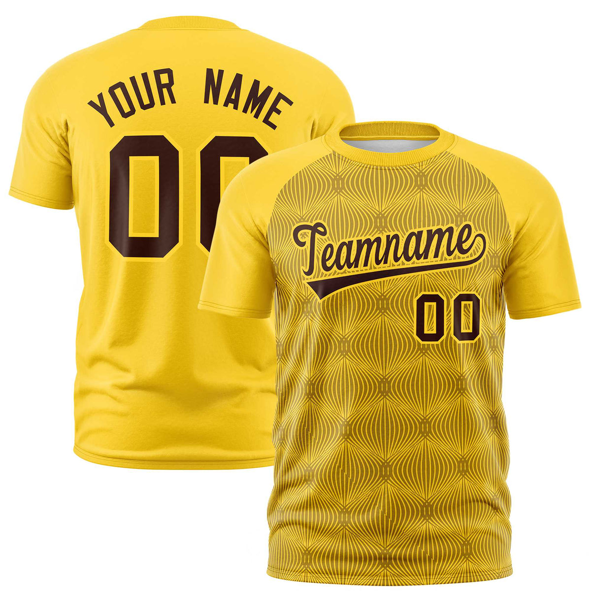 Custom Gold 01 Personalized Line Pattern Performance T-Shirt