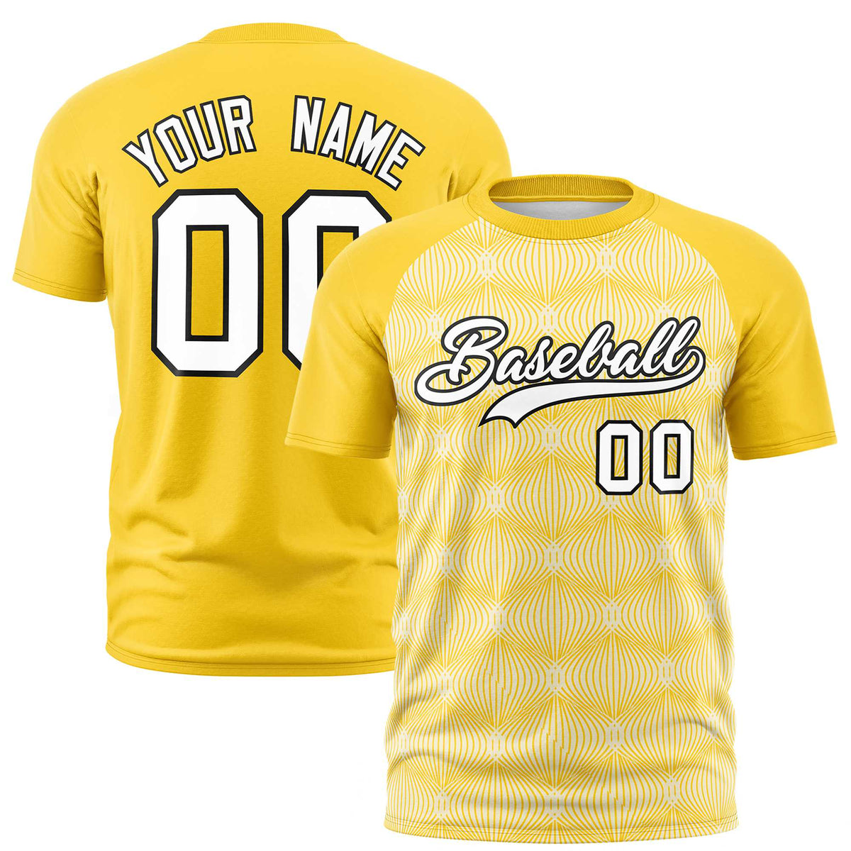 Custom Gold 01 Personalized Line Pattern Performance T-Shirt