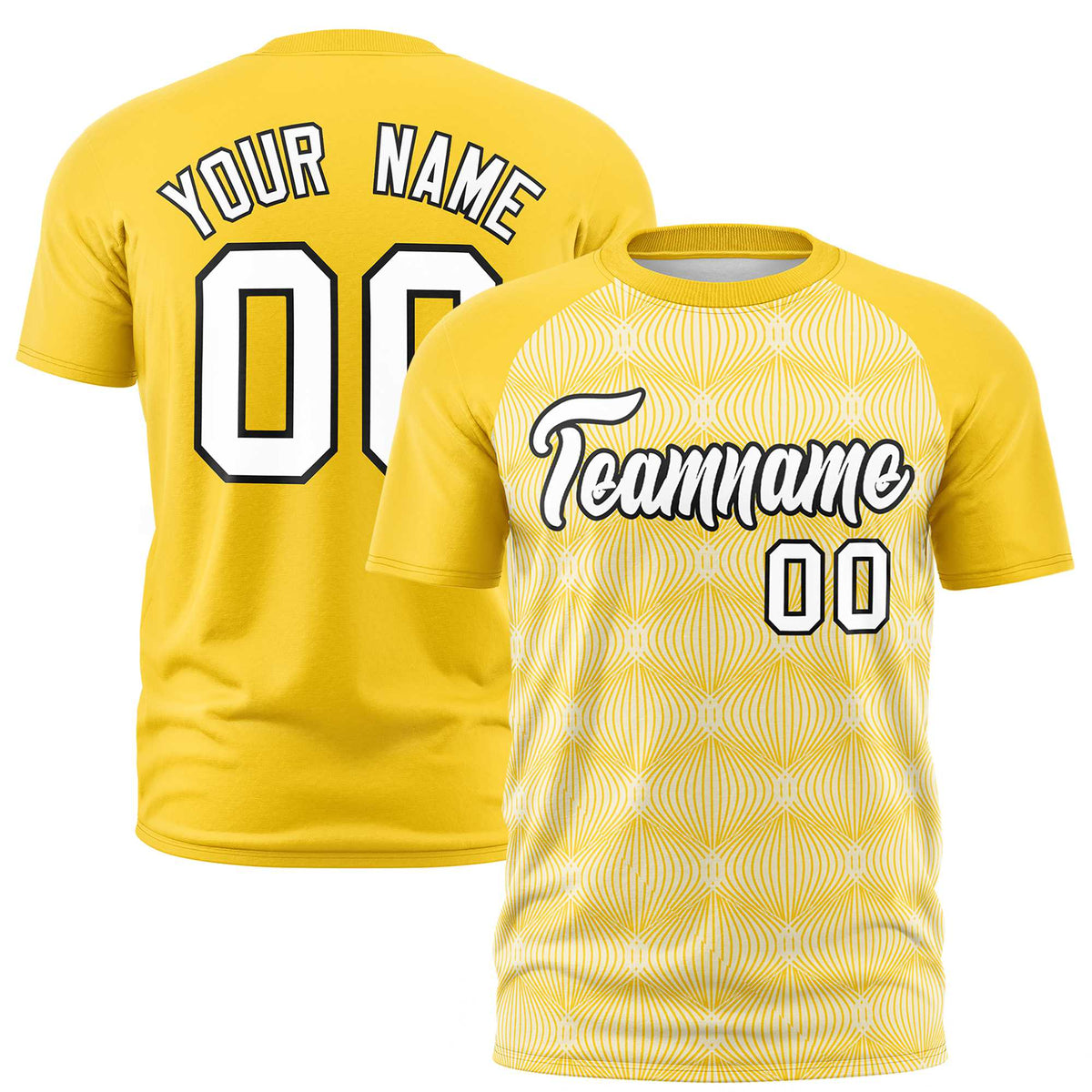 Custom Gold 01 Personalized Line Pattern Performance T-Shirt