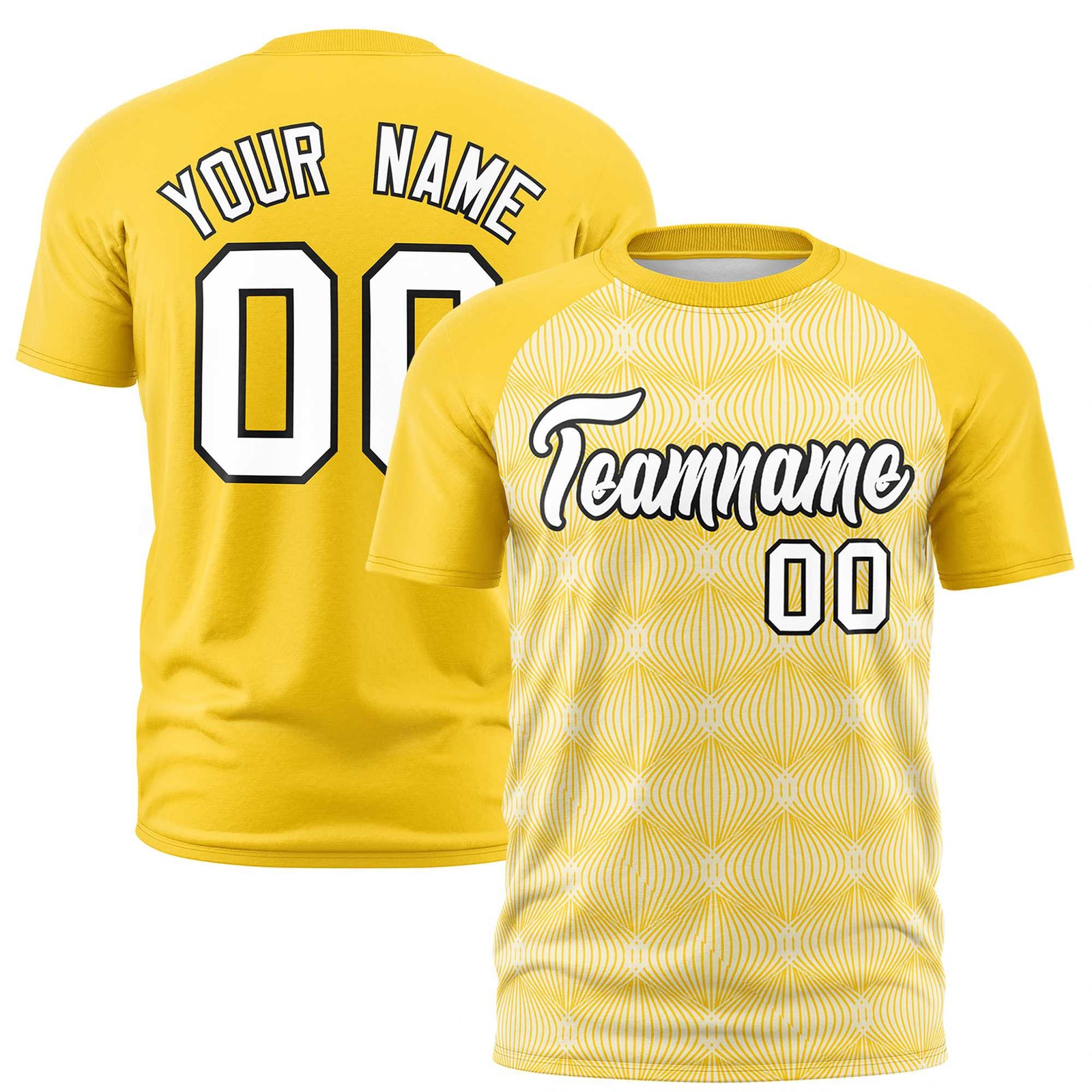 Custom Gold 01 Personalized Line Pattern Performance T-Shirt