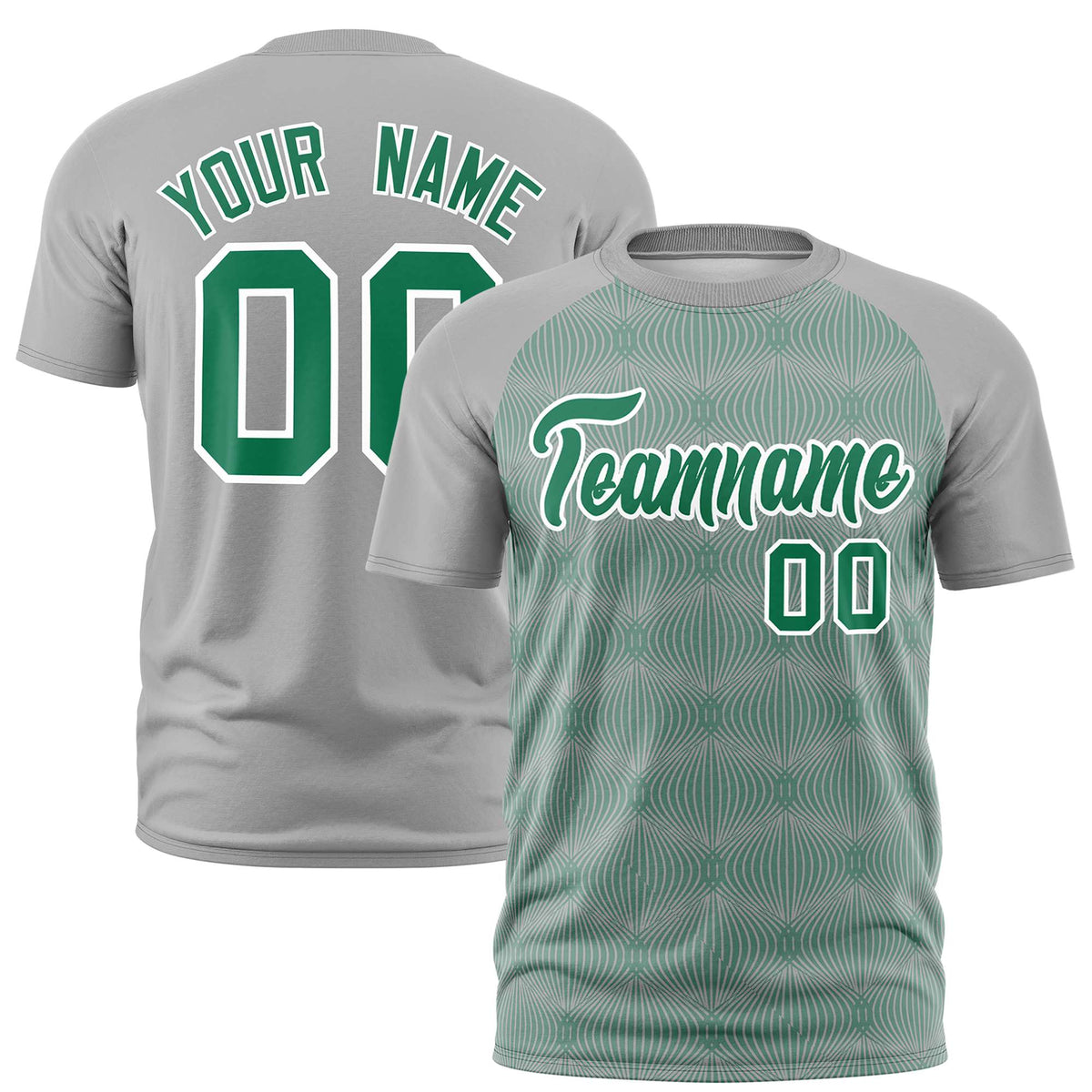 Custom Gray Personalized Line Pattern Performance T-Shirt