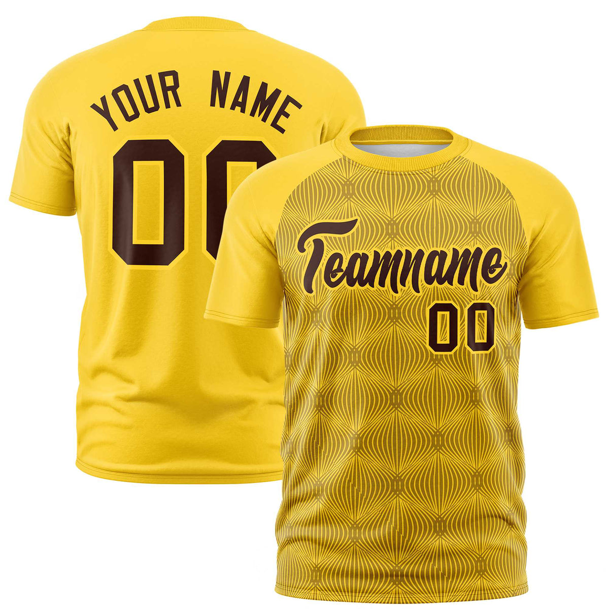 Custom Gold 01 Personalized Line Pattern Performance T-Shirt