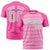 Custom Pink Personalized Line Pattern Performance T-Shirt