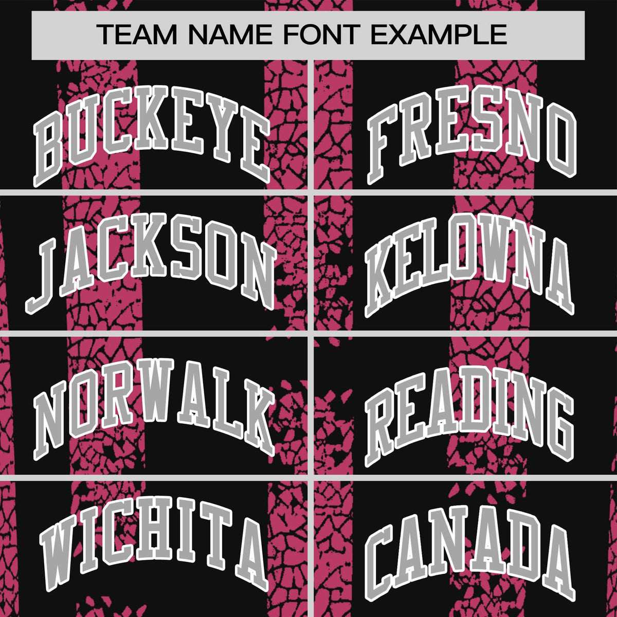 Custom Black Pink Personalized Chunky Striped Pattern Performance T-Shirt