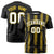 Custom Black Gold01 Personalized Chunky Striped Pattern Performance T-Shirt