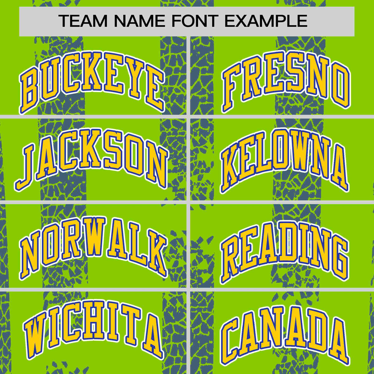 Custom Neon Green Royal Blue Personalized Chunky Striped Pattern Performance T-Shirt