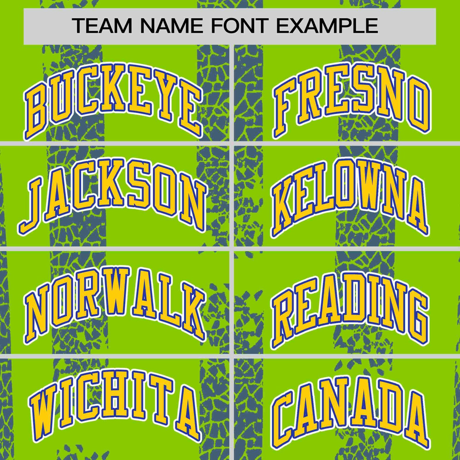 Custom Neon Green Royal Blue Personalized Chunky Striped Pattern Performance T-Shirt