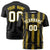 Custom Black Gold01 Personalized Chunky Striped Pattern Performance T-Shirt