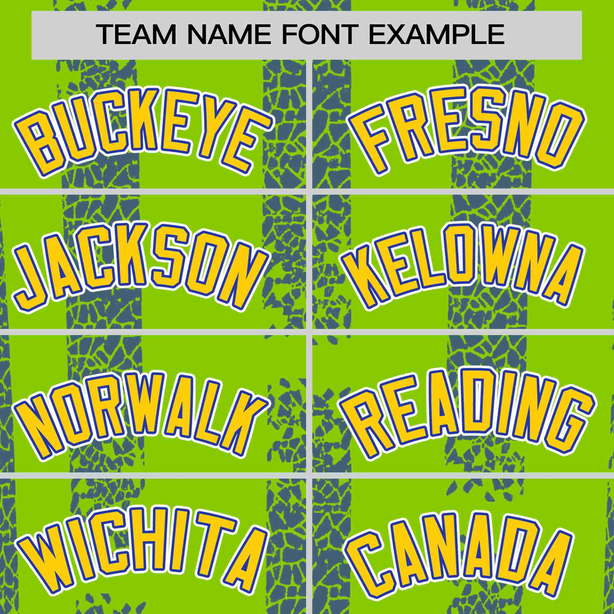 Custom Neon Green Royal Blue Personalized Chunky Striped Pattern Performance T-Shirt