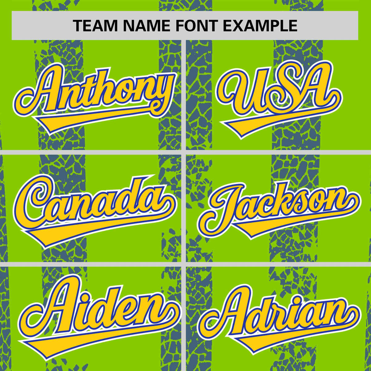 Custom Neon Green Royal Blue Personalized Chunky Striped Pattern Performance T-Shirt