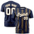 Custom Navy Gold Personalized Chunky Striped Pattern Performance T-Shirt