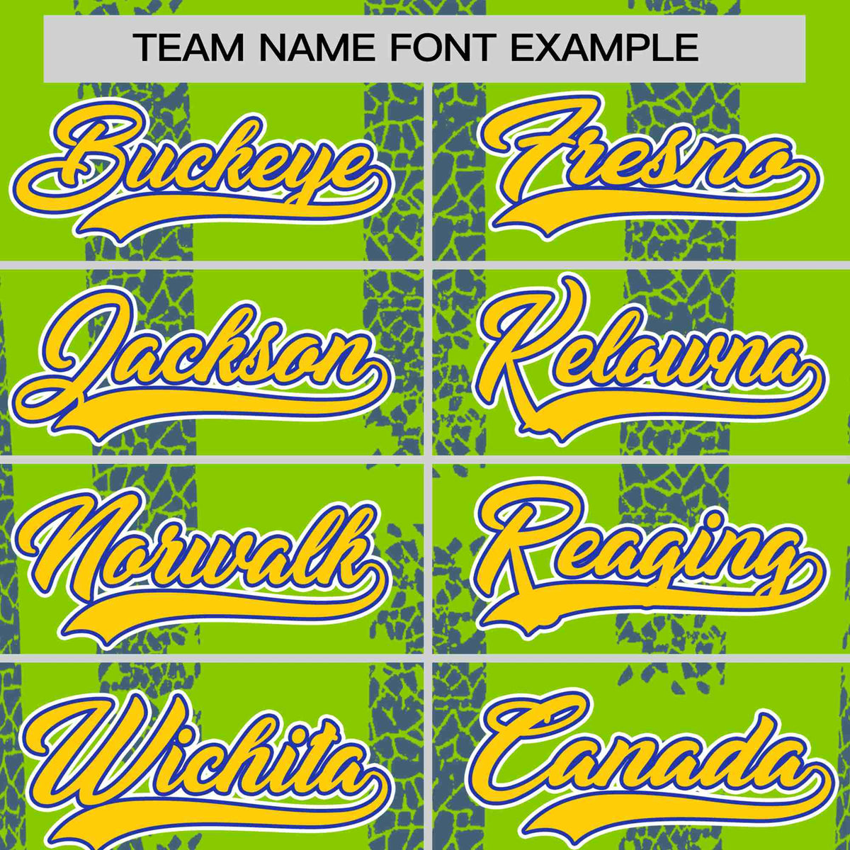 Custom Neon Green Royal Blue Personalized Chunky Striped Pattern Performance T-Shirt