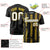 Custom Black Gold01 Personalized Chunky Striped Pattern Performance T-Shirt