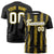 Custom Black Gold01 Personalized Chunky Striped Pattern Performance T-Shirt