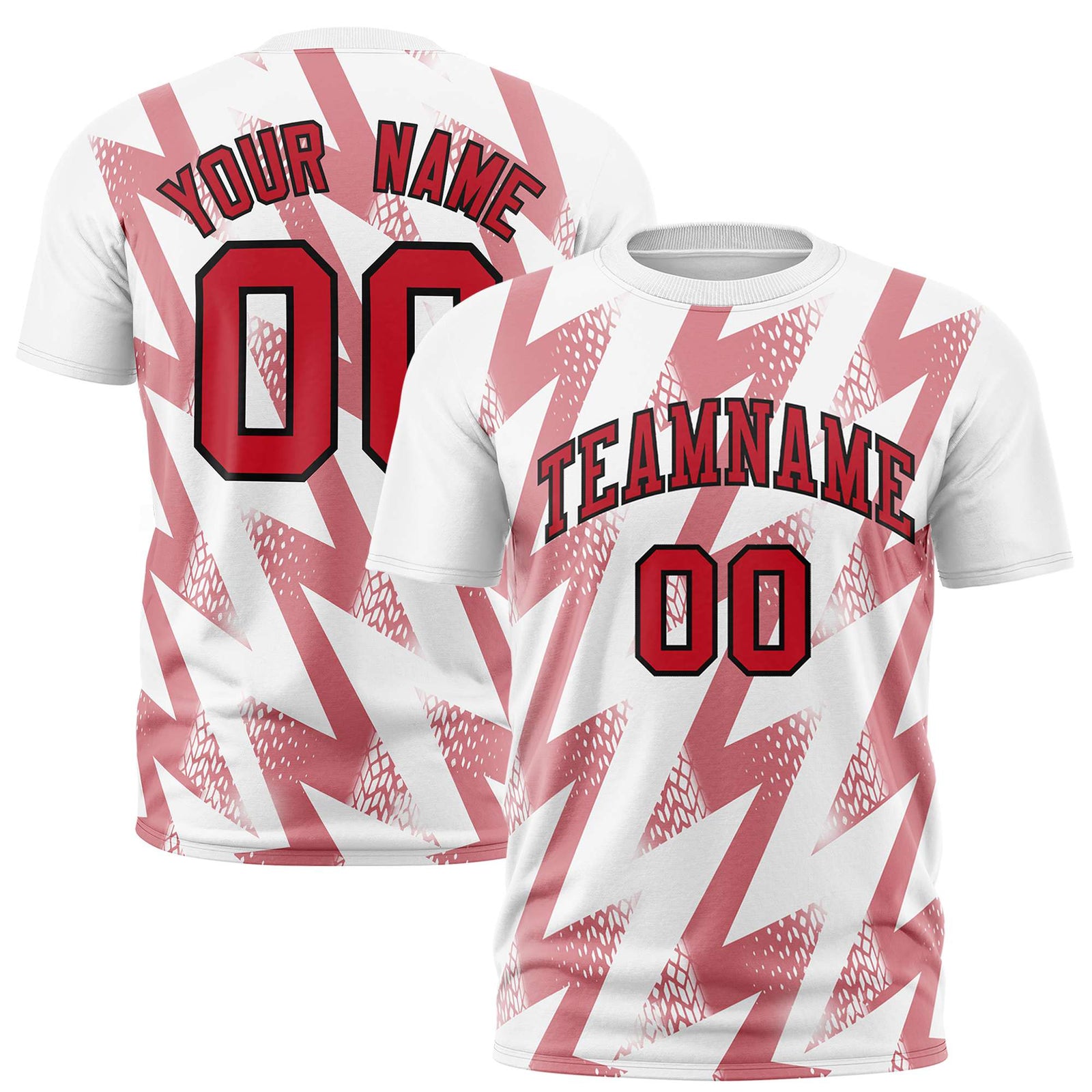 Custom White Crew neck Wheel Triangle Design Performance T-Shirt