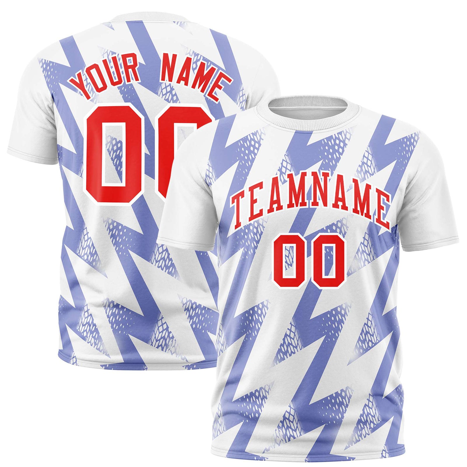 Custom White Crew neck Wheel Triangle Design Performance T-Shirt