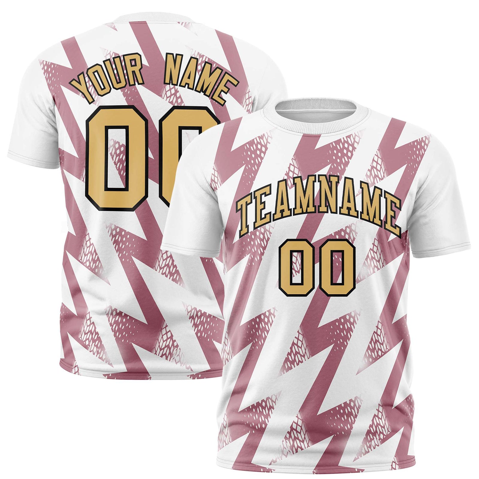 Custom White Crew neck Wheel Triangle Design Performance T-Shirt