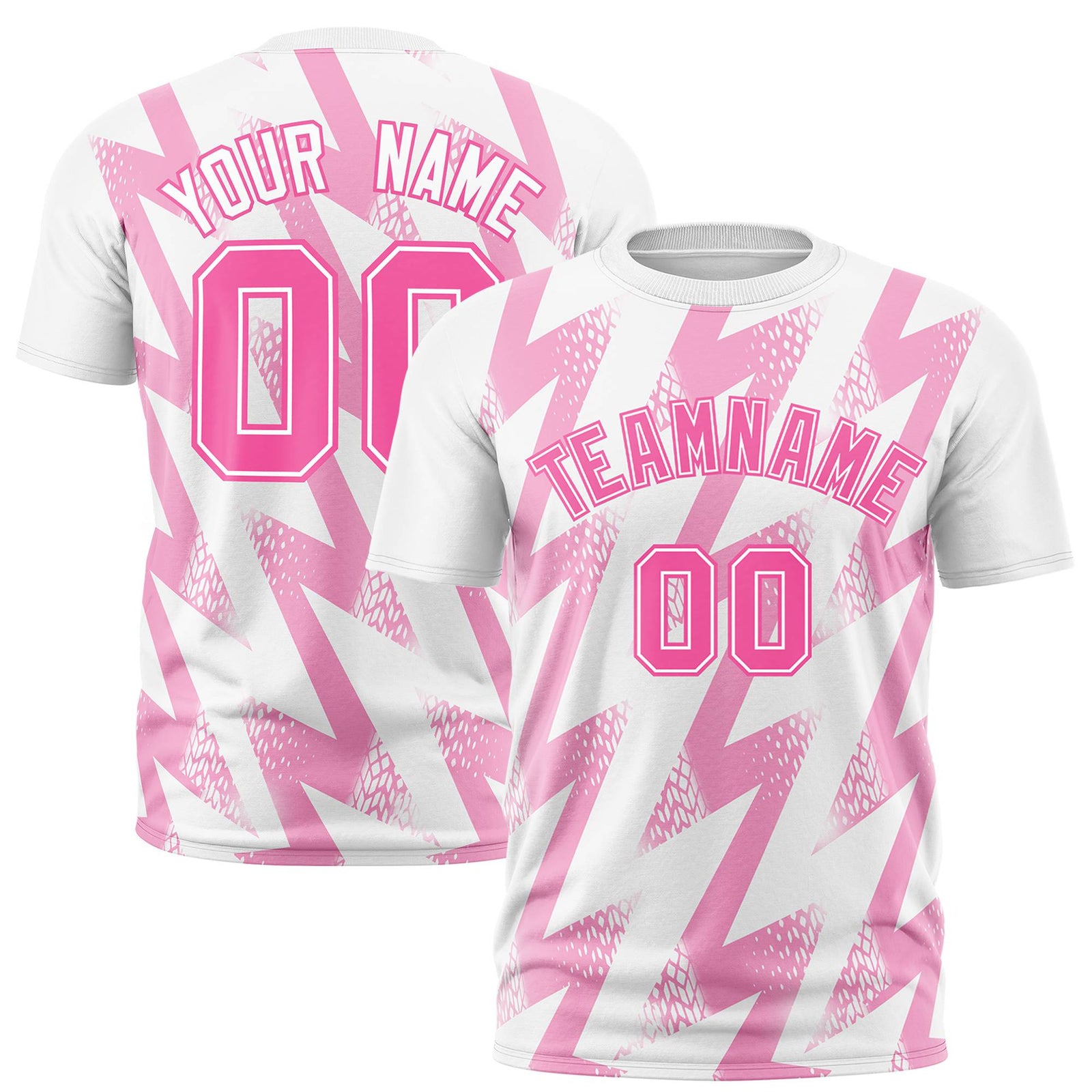 Custom White Crew neck Wheel Triangle Design Performance T-Shirt