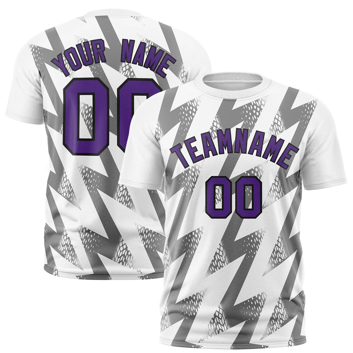 Custom White Crew neck Wheel Triangle Design Performance T-Shirt