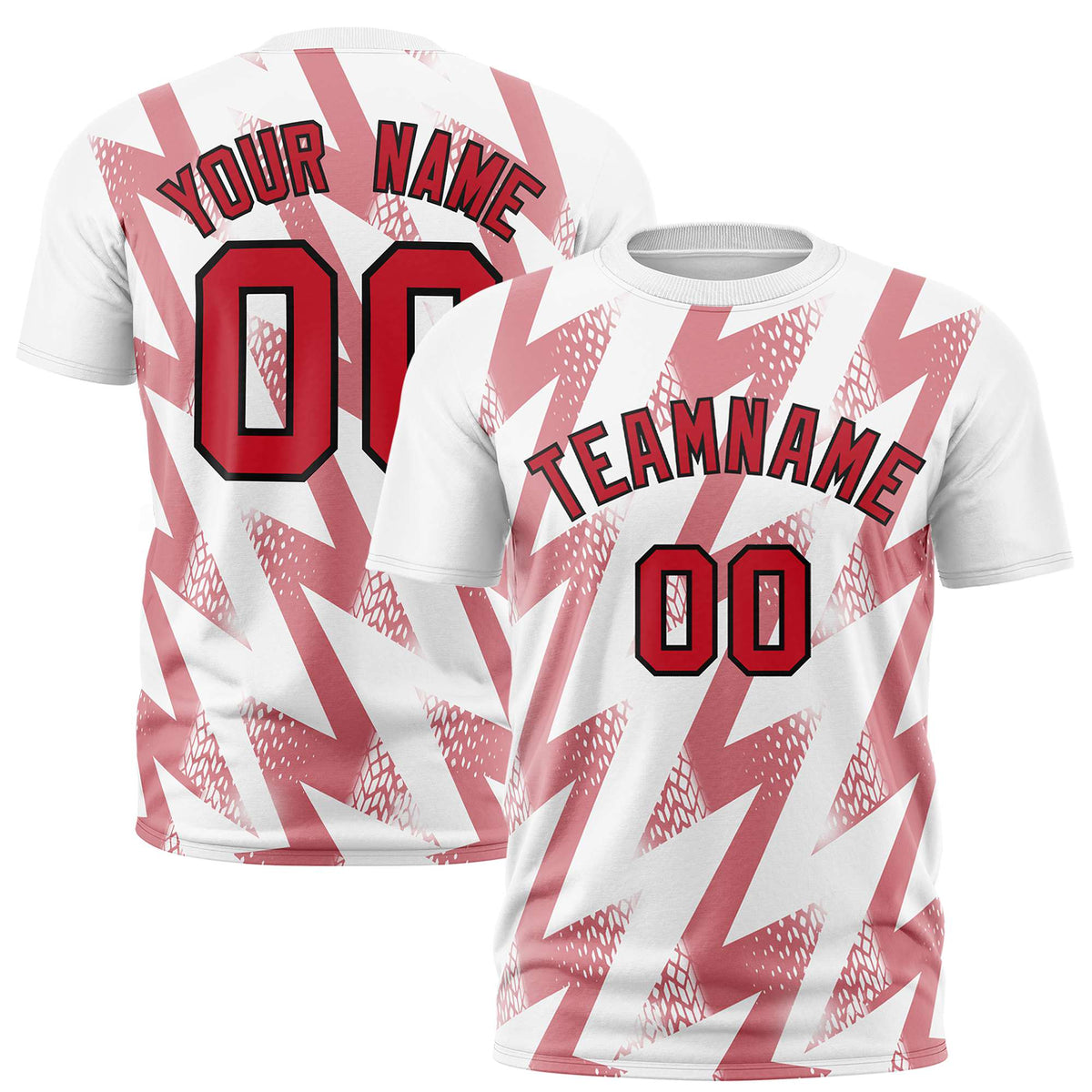 Custom White Crew neck Wheel Triangle Design Performance T-Shirt