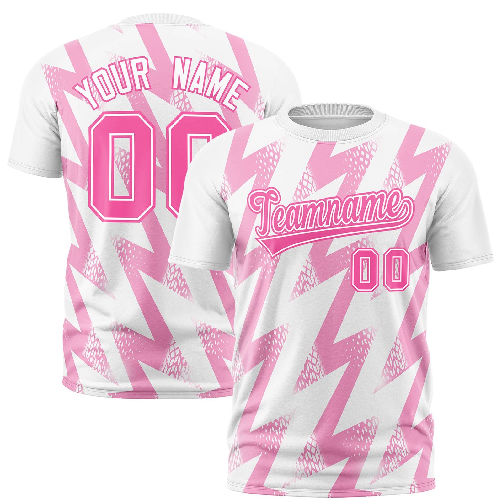 Custom White Crew neck Wheel Triangle Design Performance T-Shirt