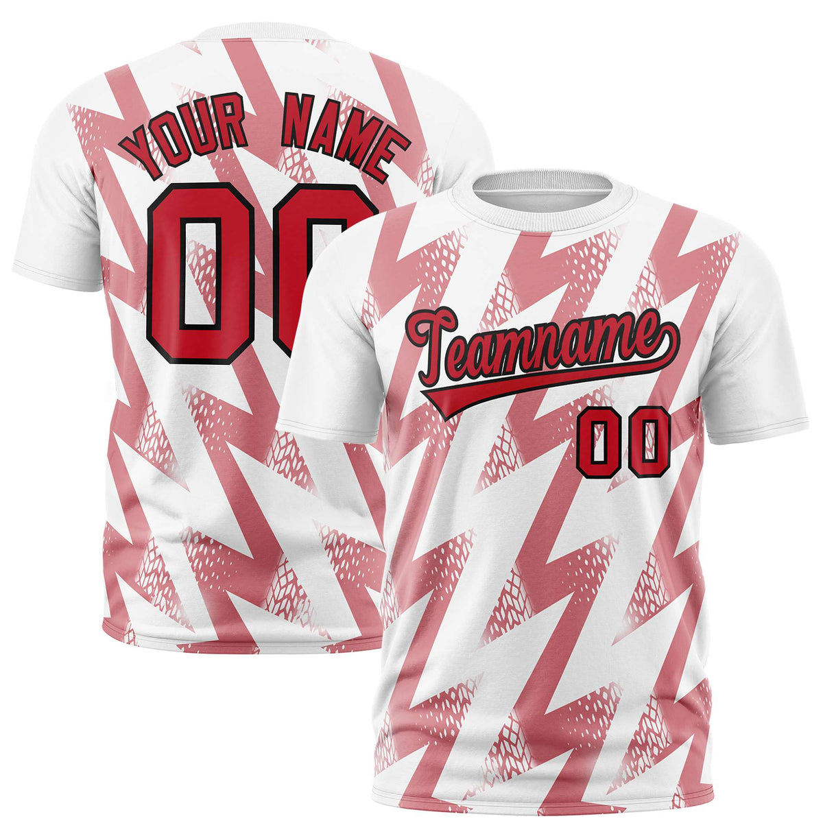 Custom White Crew neck Wheel Triangle Design Performance T-Shirt