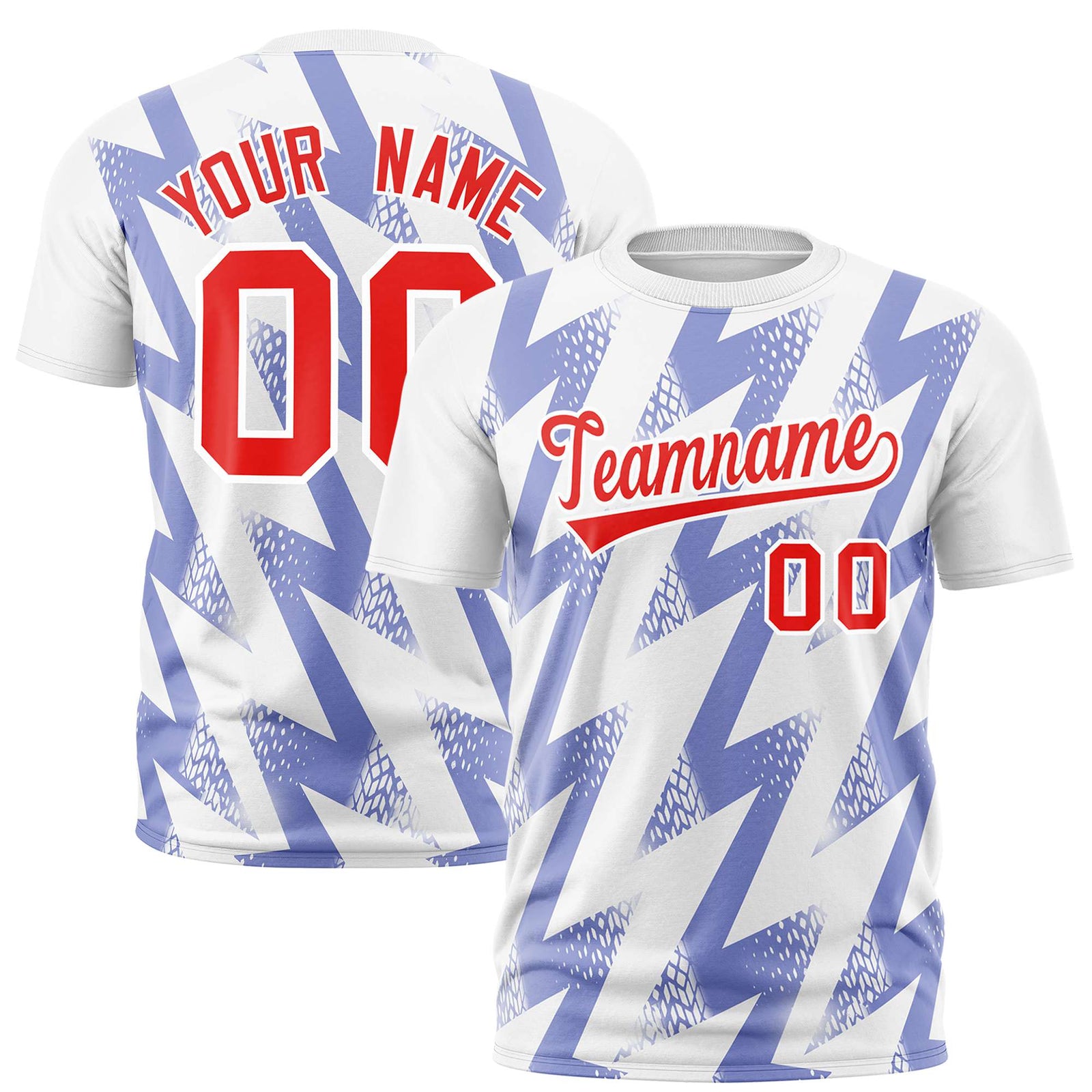 Custom White Crew neck Wheel Triangle Design Performance T-Shirt