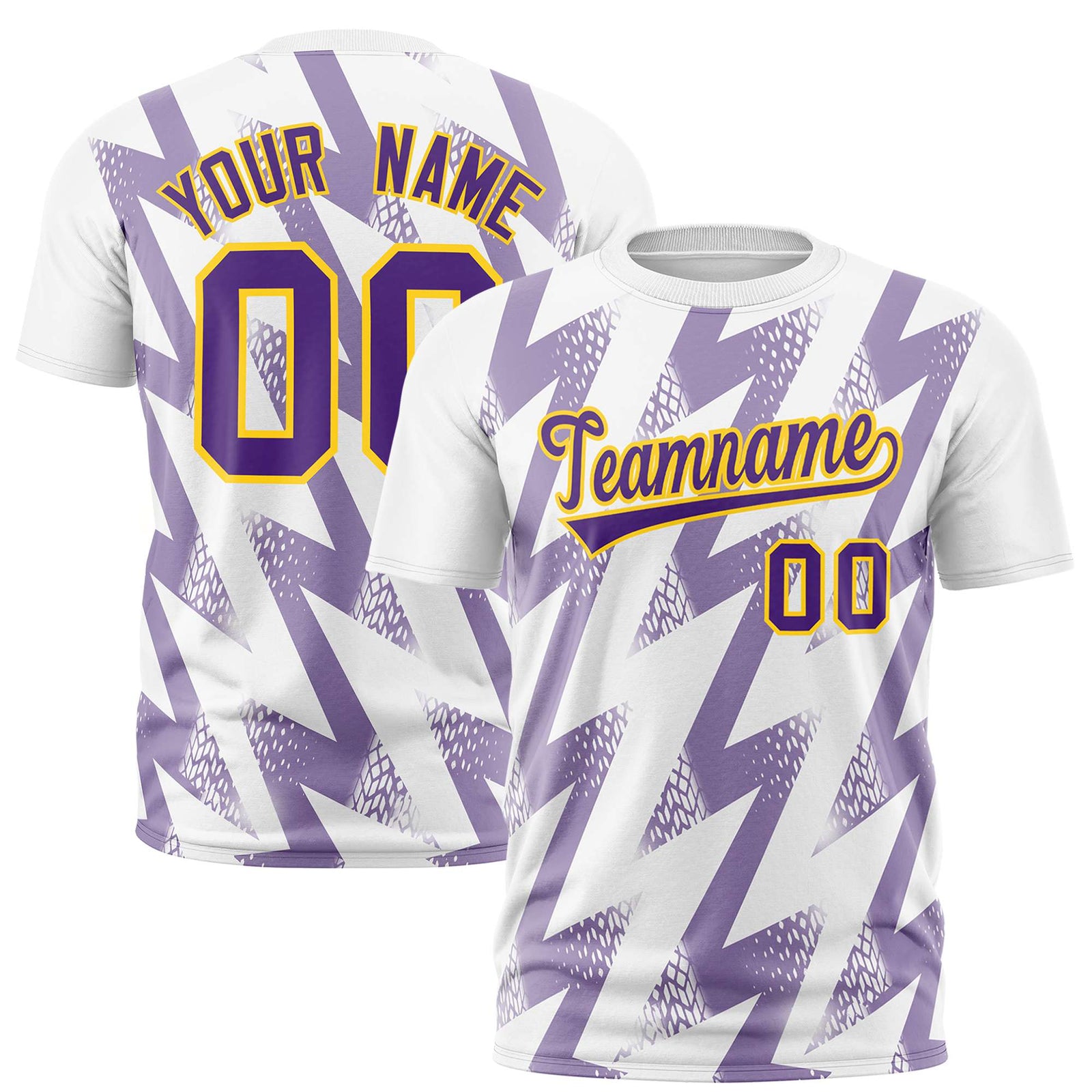 Custom White Crew neck Wheel Triangle Design Performance T-Shirt