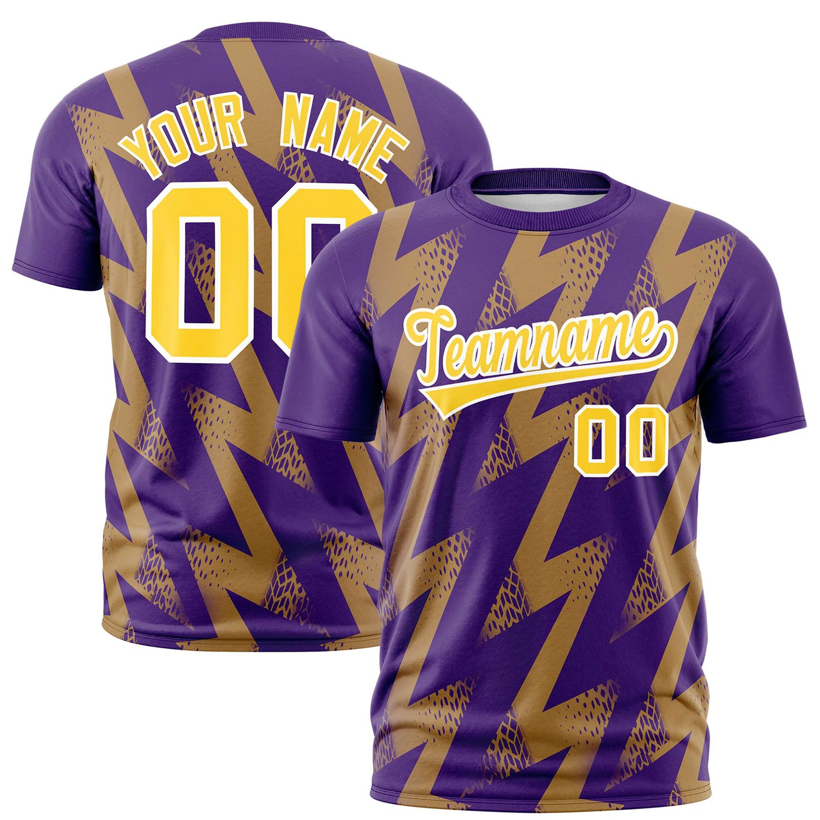 Custom Purple Crew neck Wheel Triangle Design Performance T-Shirt