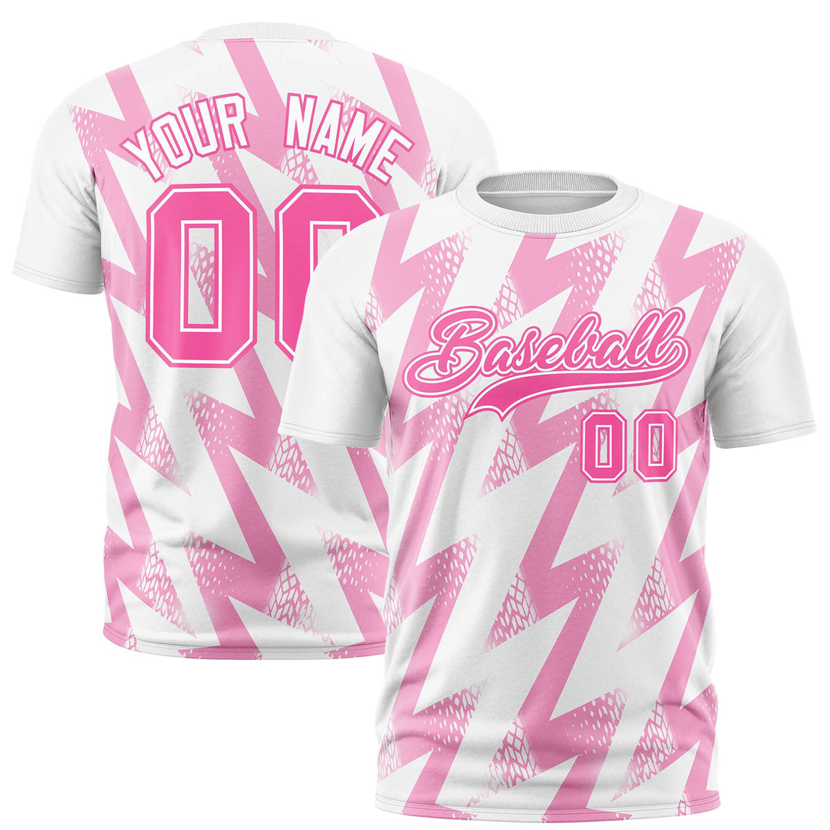 Custom White Crew neck Wheel Triangle Design Performance T-Shirt