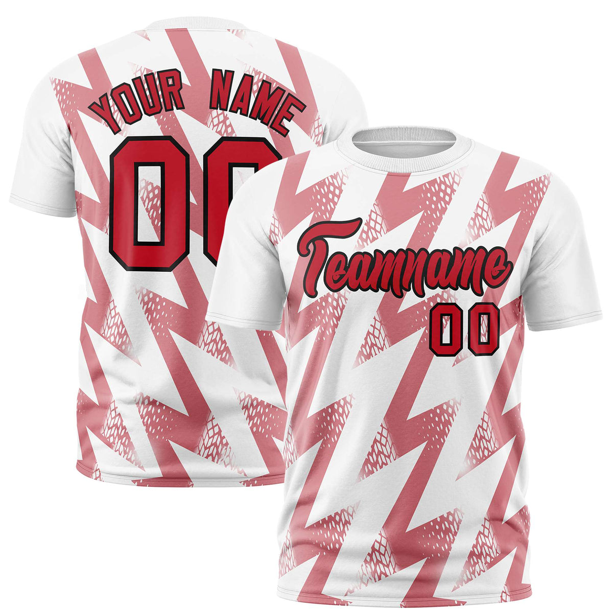 Custom White Crew neck Wheel Triangle Design Performance T-Shirt