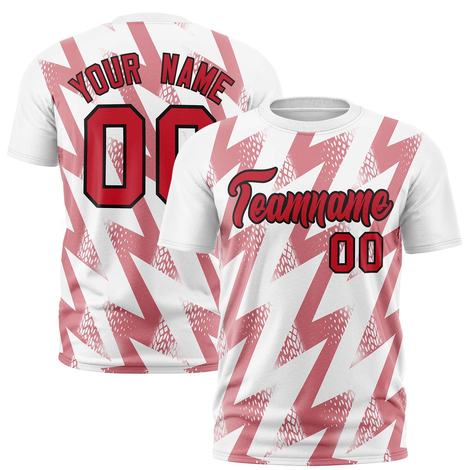 Custom White Crew neck Wheel Triangle Design Performance T-Shirt