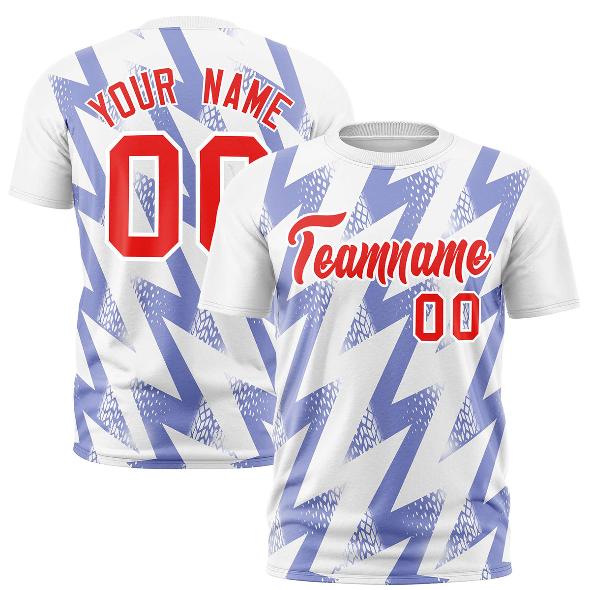 Custom White Crew neck Wheel Triangle Design Performance T-Shirt