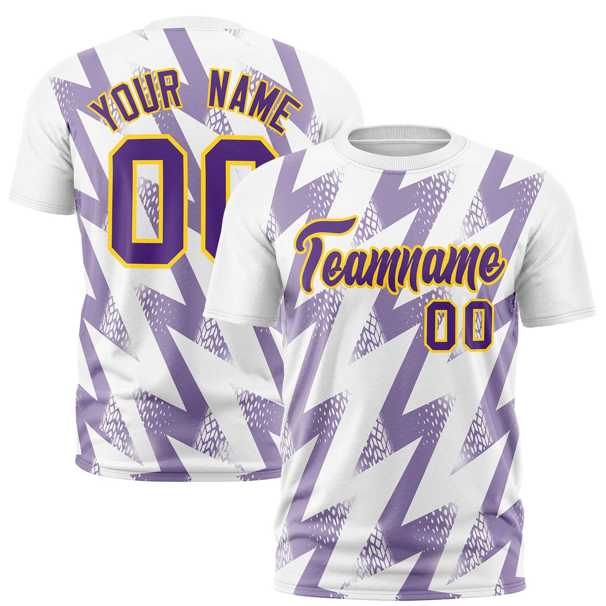 Custom White Crew neck Wheel Triangle Design Performance T-Shirt