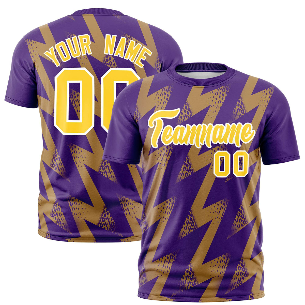 Custom Purple Crew neck Wheel Triangle Design Performance T-Shirt