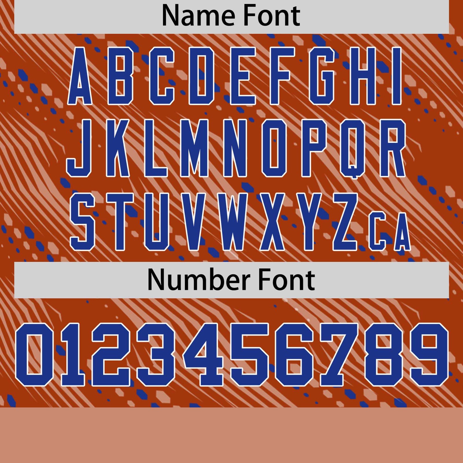Custom Texas Orange Royal Blue Personalized Dotted Line Graffiti Pattern Performance T-Shirt