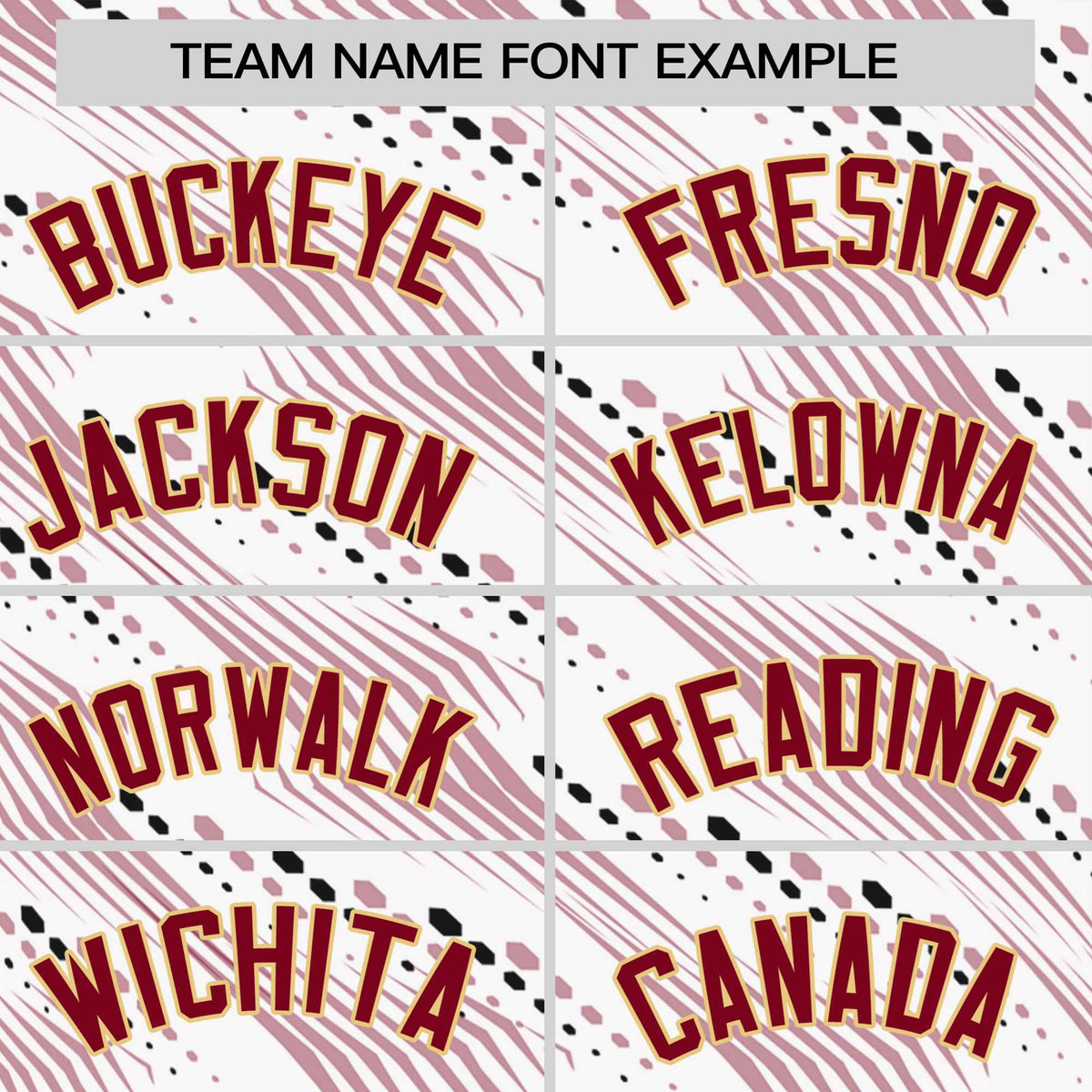 Custom White Black-Red Personalized Dotted Line Graffiti Pattern Performance T-Shirt