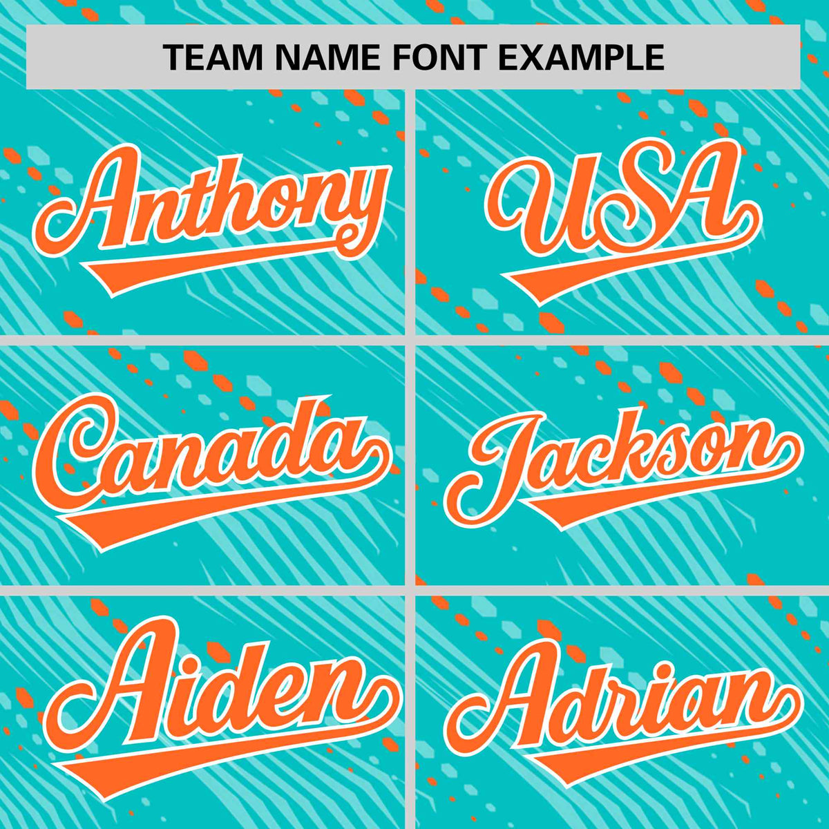 Custom Aqua Orange Personalized Dotted Line Graffiti Pattern Performance T-Shirt