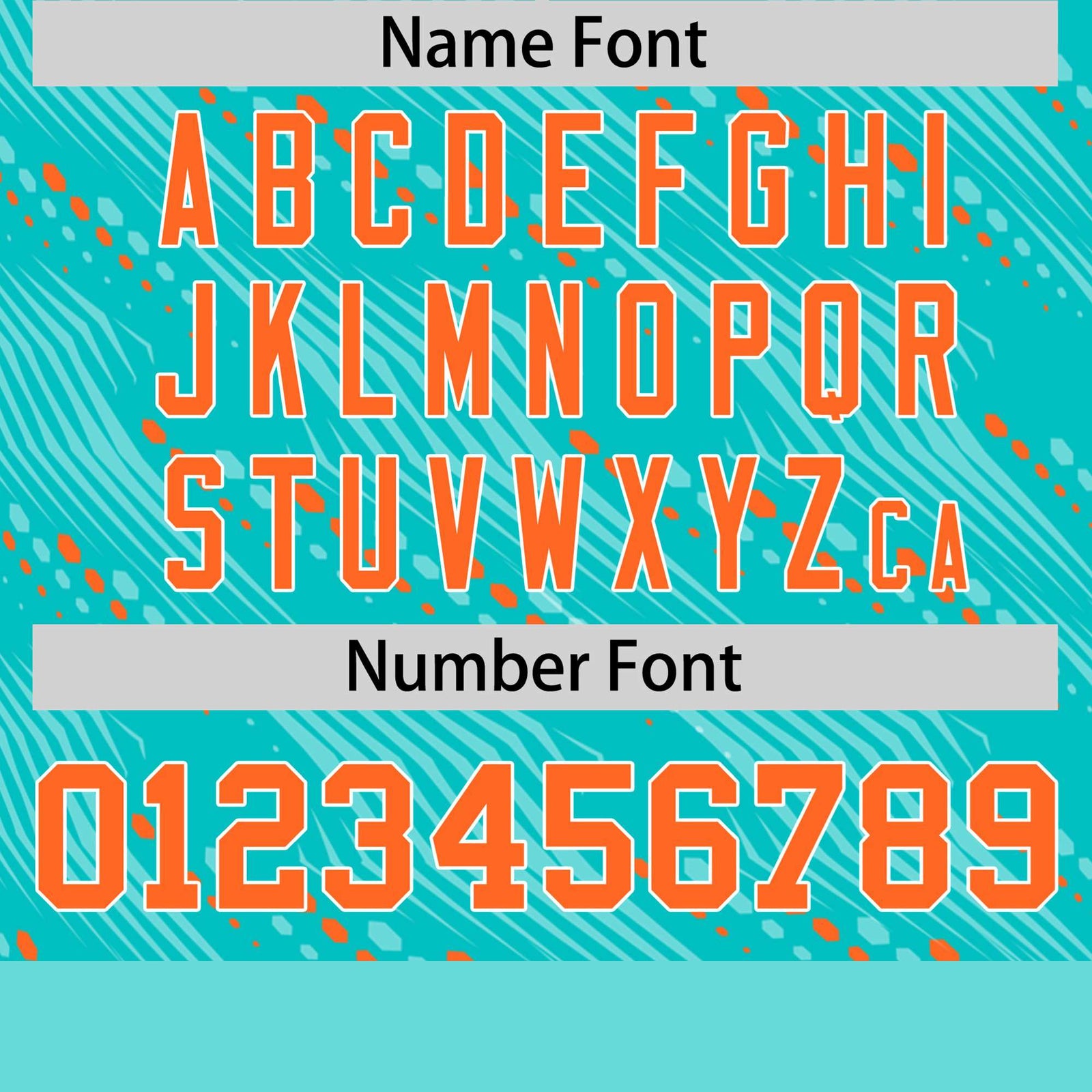 Custom Aqua Orange Personalized Dotted Line Graffiti Pattern Performance T-Shirt