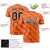 Custom Orange Black Personalized Dotted Line Graffiti Pattern Performance T-Shirt