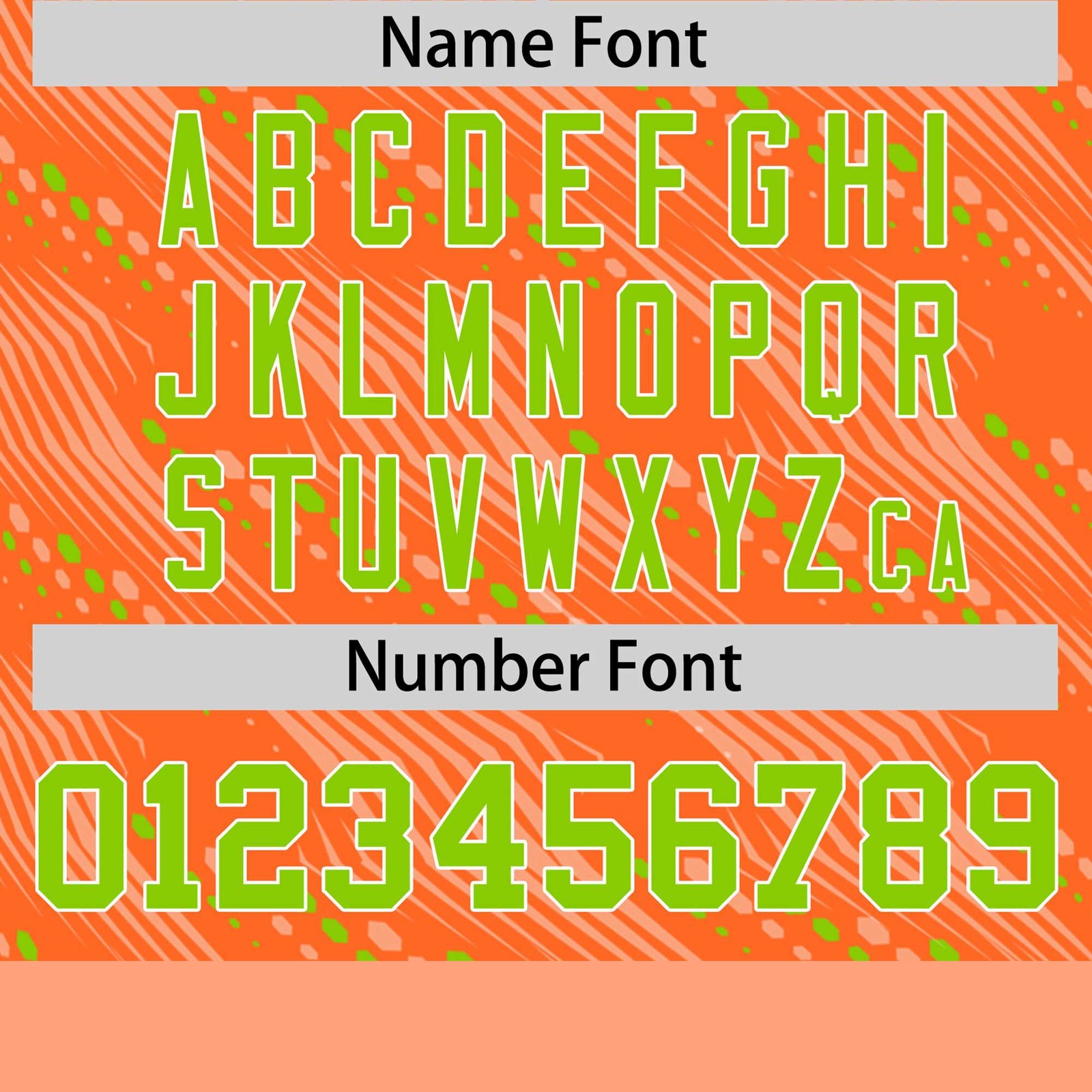 Custom Orange Neon Green Personalized Dotted Line Graffiti Pattern Performance T-Shirt