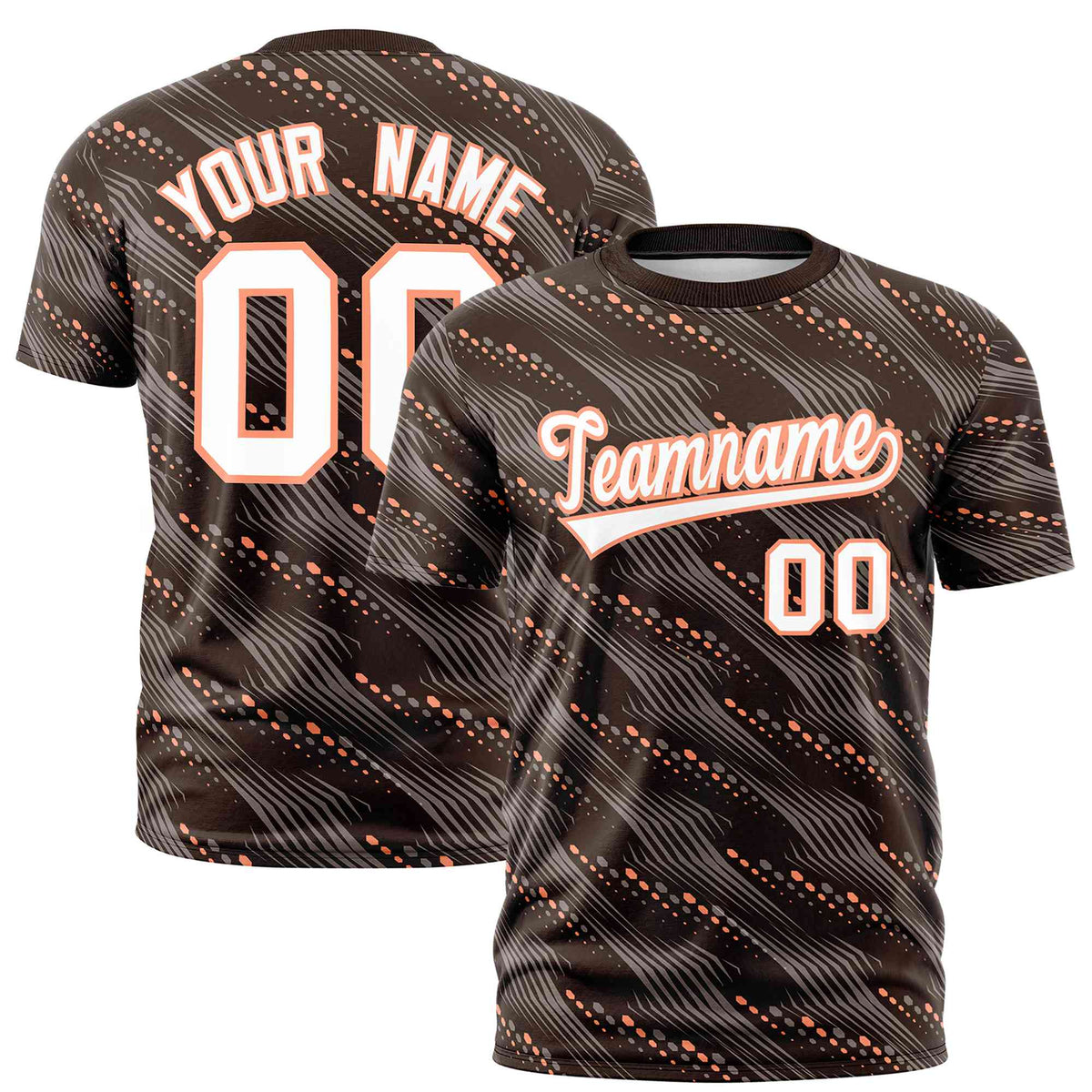 Custom Black Light Pink Personalized Dotted Line Graffiti Pattern Performance T-Shirt