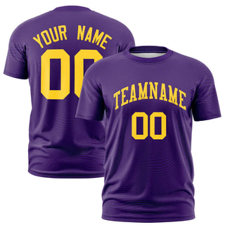 Camiseta deportiva personalizada con diseño de cuerda floja Purple Gold01 - Estilo 1