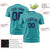 Custom Aqua Navy Personalized High Wire Pattern Performance T-Shirt