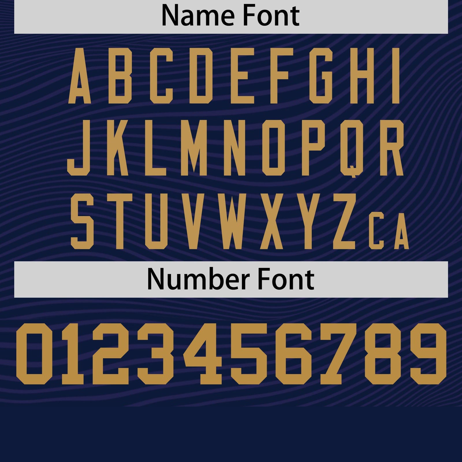 Custom Navy Old Gold Personalized High Wire Pattern Performance T-Shirt