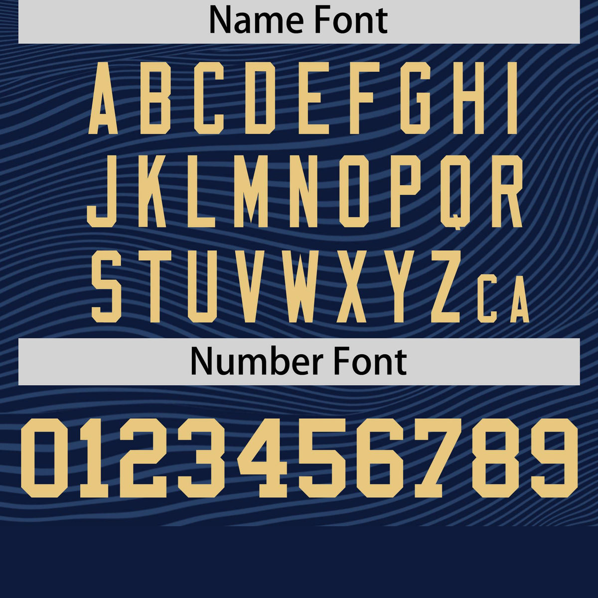 Custom Navy Old Gold Personalized High Wire Pattern Performance T-Shirt